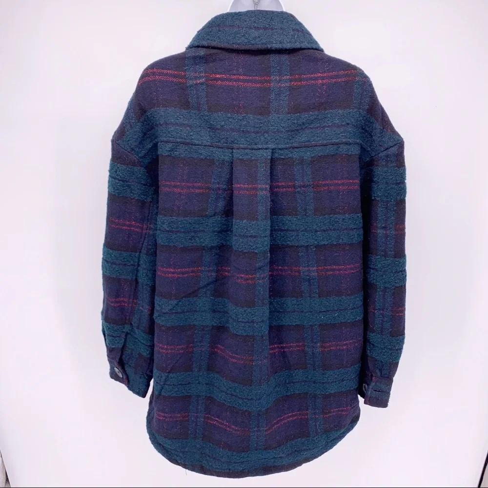 Bershka plaid wool